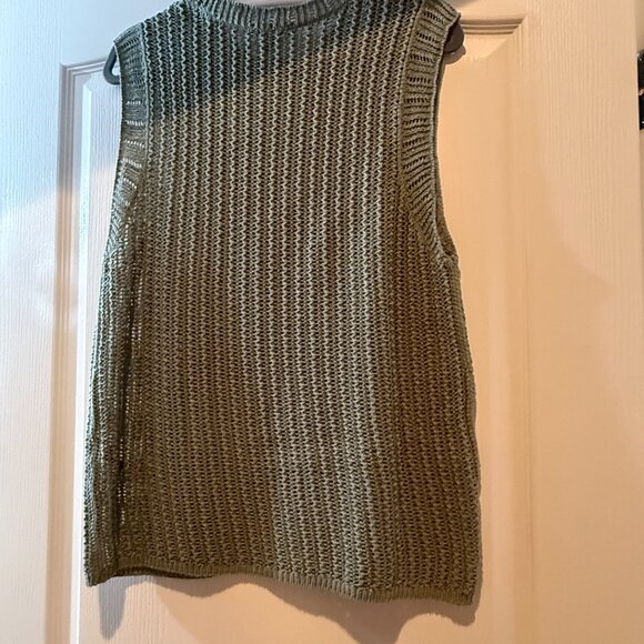 rag & bone | Riley Semisheer Knit Tank | Sage Green | Size: M - Picture 6 of 10